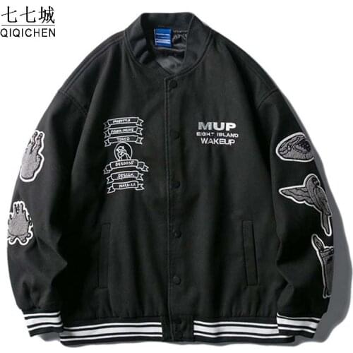 Baseball Varsity Jacket Men Letter Patch College Japanese Patchwork Oversized Leather Jackets Couple Hip Hop Streetwear Coats