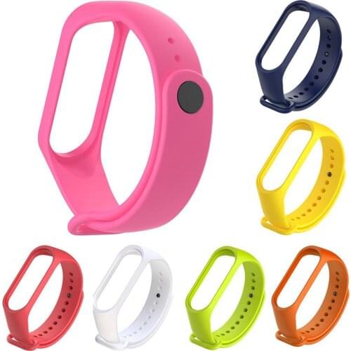 Soft Silicone Solid Color Replacement Smart Bracelet Watch Band for Xiaomi 3/4 Wearable Devices Smart Accessories