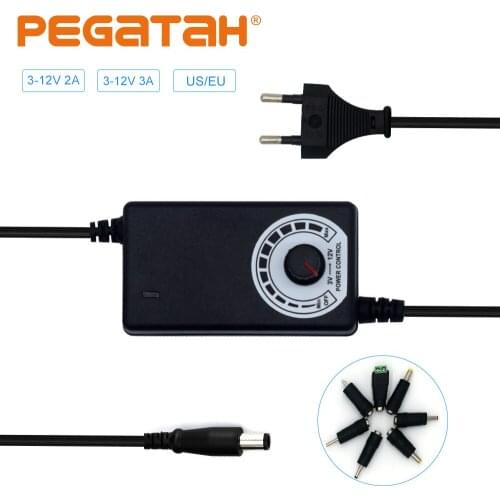 NEW Adjustable power adaper AC to DC 3V-12V 3V-24V 9V-24V Universal LED voltage Regulated power supply adatpor 3 12 24 V