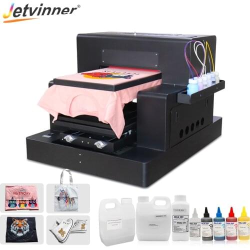 Jetvinner Multifunction DTG Printer A3 T-shirt Printing Machine Flatbed Printer With Ink For T-shirt Hoodies Canvas Shoes Bag