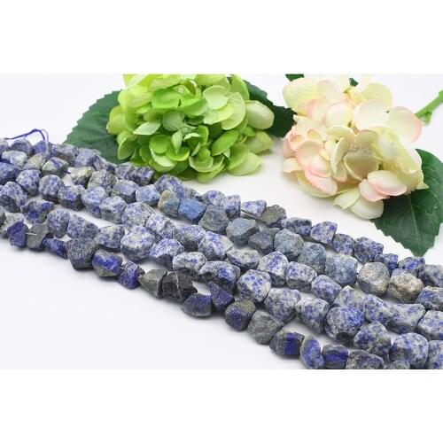 13-15x18-22mmAAANatural Faceted lapis lazuli rectangle Rough Original stone Bead For DIY necklace bracelet jewelry free delivery