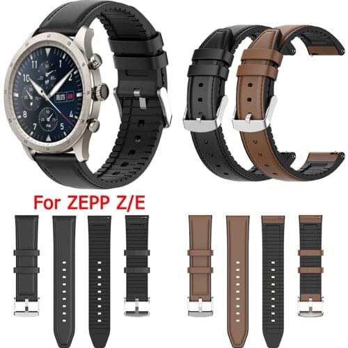 Genuine Leather Band For Amazfit Zepp Z E Wrist Strap For Xiaomi Zepp Z E Replacement Silicone Bracelet Adjustable Loop Men Belt