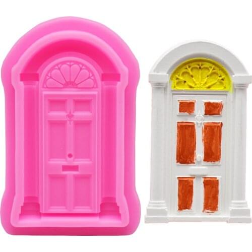 DIY Christmas Door Lace Silicone Mold Cake Chocolate Mousse Dessert Fondant Mold Baking Decoration Tool Resin Kitchenware