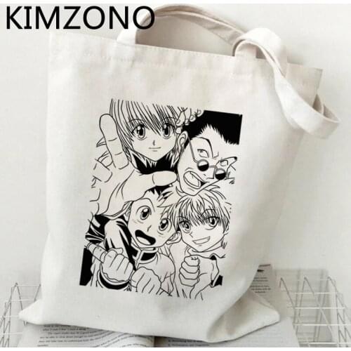 Killua Hunter x Hunter shopping bag jute bag bolsas de tela bolsa grocery shopper handbag bag string bolsas reutilizables custom