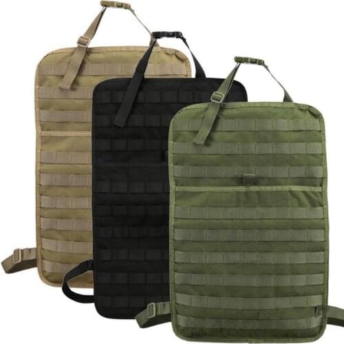 New Tactical MOLLE Bag Car Seat Back Organizer Storage Hunting Bag Pouch Seat Cover Case Vehicle Panel Car Seat Cover Protector