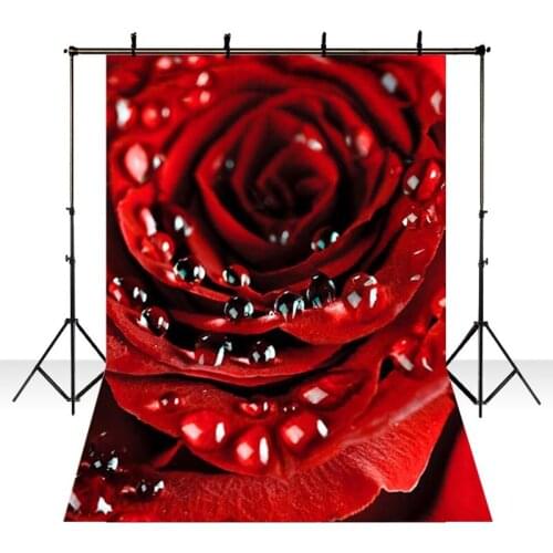 DAWNKNOW Flower Vinyl Photography Background For Red Rose Flower department Shoot Backdrop For Wedding Photo Studio lv2408