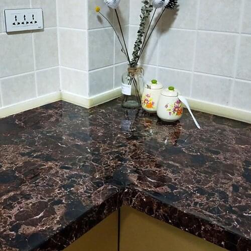 Waterproof Oil-proof Marble Wallpaper Contact Paper Wall Stickers PVC Self Adhesive Bathroom Kitchen Countertop Home Improvement