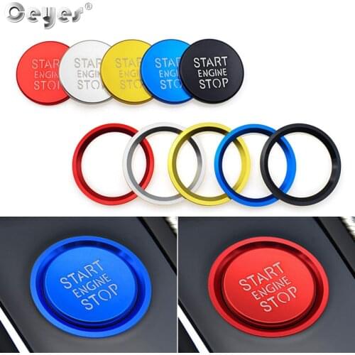 Car Start Stop Button Ring Cover For Audi A4 A5 B9 A6 A7 A6L Q3 Q7 C7 BT Accessories Car Styling Protective Cover