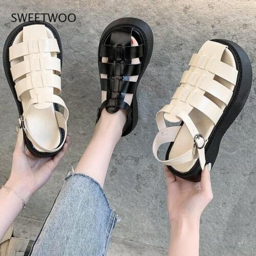 Women Summer Sandals Rome Style New Design Womens Sandal France Style Concise All-Match Gladiator Ladies Flats Shoes
