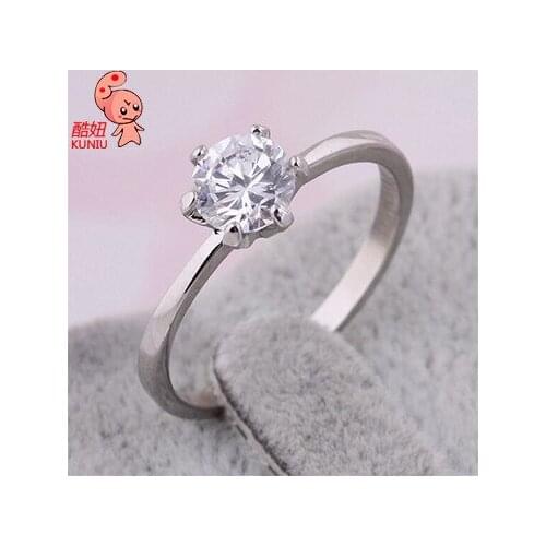Kuniu simple finger rings for women alloy zircon material friend lover gifts wedding anniversary lover fashion jewelry