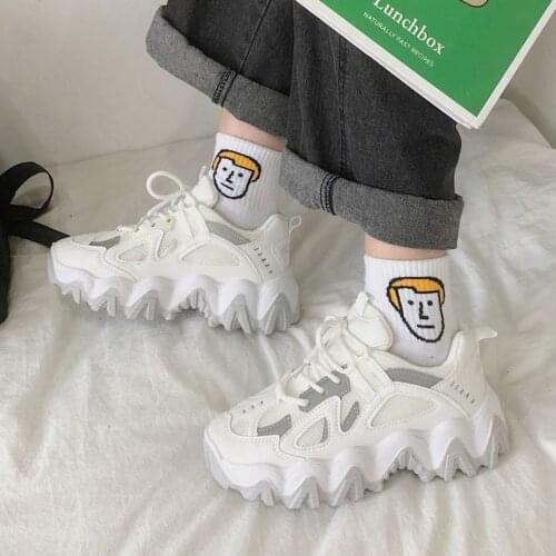 New White Sneakers Women Fashion Thick Bottom Womens Platform Sneakers Spring Autumn Shoes Woman Casual Shoes Zapatos De Mujer