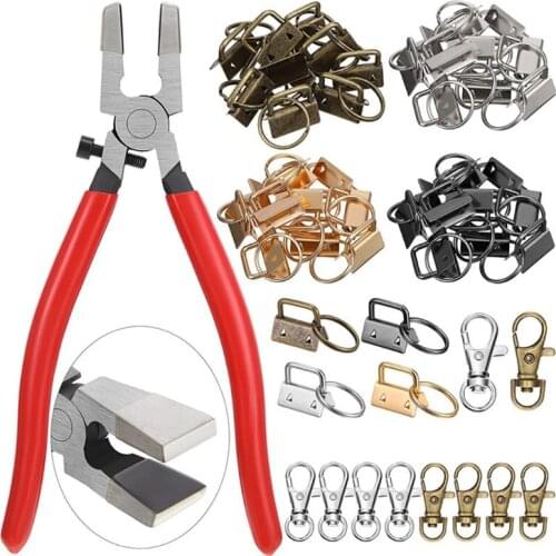 1 Set of 57Pcs Webbing Tail Clip 25mm/0.98In with Key Ring Tail Clip Metal Luggage Accessories Clip