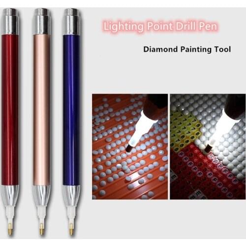 1PC Point Drill Pen Diamond Painting Tool Lighting Point Drill Pen New Diamond Pens 5D Painting with Diamonds Accessories
