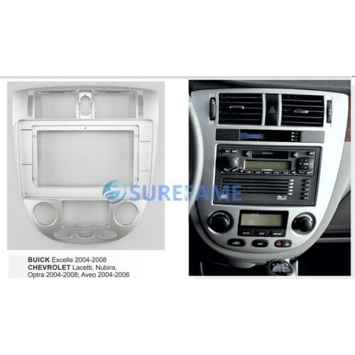 10.1 inch Car Fascia Radio Panel for CHEVROLET Lacetti, Nubira, Optra 2004-2008 (Auto A/C) Facia Dash Kit Bezel Console Plate