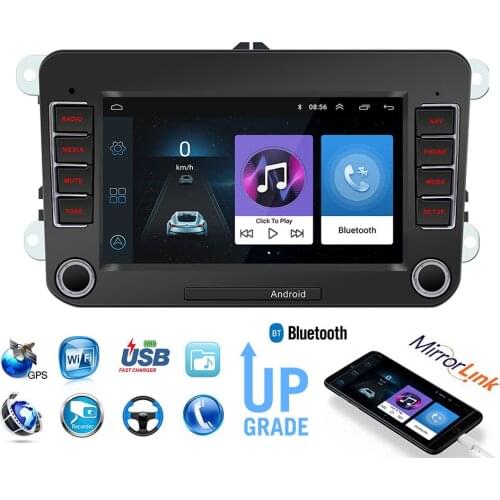 12V 7 Inch Car bluetooth4.0 MP5 Player Android 8.1 Car Multimedia Player Quad-Core Processor With GPS Navigator Function