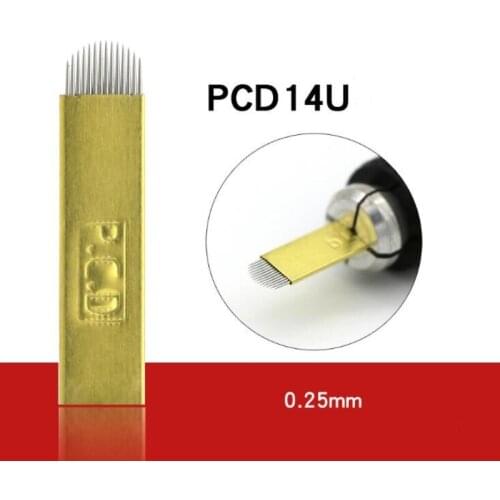 14 U Hard Blades Permanent Makeup Needles Eyebrow Tattoo U Shading Blade Permanent Makeup Eyebrow Tatoo Blade Microblade