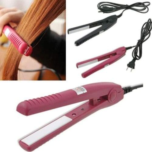 2021 Mini Hair Straightener Ceramic Tourmaline Flat Iron Heating Curler Curling Iron Styling Tools Beard Straightener