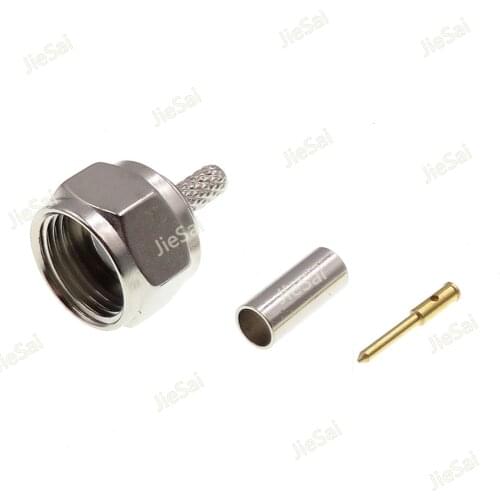 5pcs Copper F Male Plug Connector Crimp For RG316 RG174 Cable RF Adapter