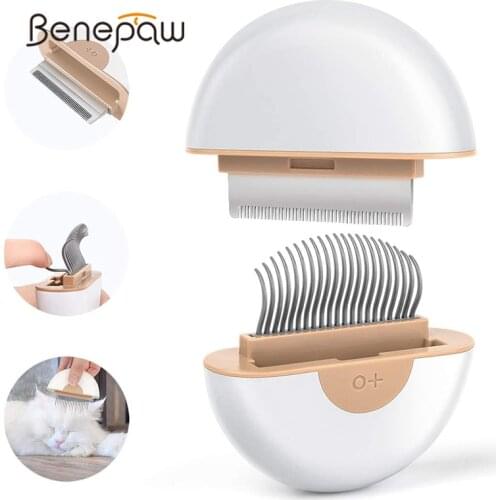 Benepaw Professional Hair Remover Dog Cat Portable Durable Comfortable Painless Comb Massager Short Long Hair Puppy Kitten