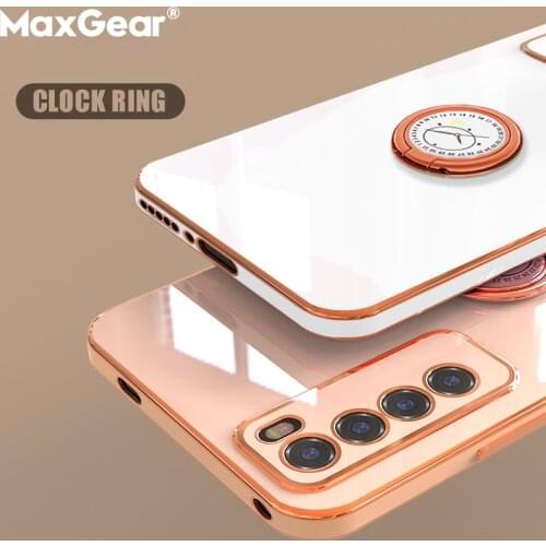 Magnetic Ring Holder Stand Case For Samsung Galaxy A72 2021 A 72 52 A32 4G A52 A22 5G A82 A 32 Soft Silicone Plating Frame Cover