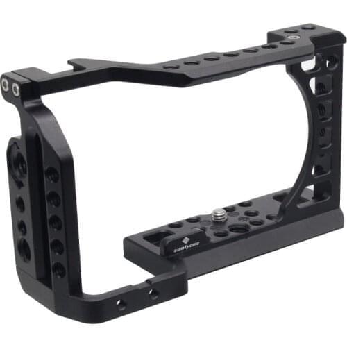 A6400 Camera Cage for Sony A6000/A6300/A6400/A6500 Pro Alloy Hand Grip Camera Rig DSLR Camera Accessories 1/4 Holes on 4 Sides