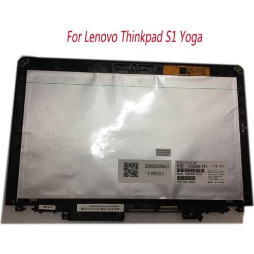 For Thinkpad Yoga S1 LCD Touch Digitizer Screen Assembly LP125WF2-SPB1 00HN940 With Frame