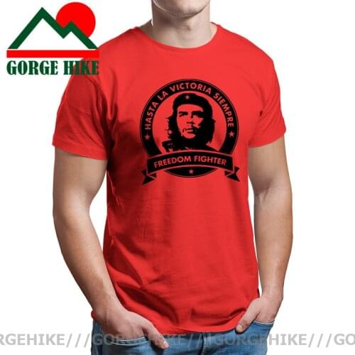 GorgeHike 2021 Summer Mens Black Print T-shirt Male Fidel Castro Tshirt Cuba Revolution Leader Che Guevara Mens Tribute T shirt