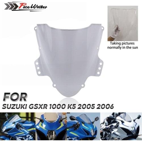 GSXR 1000 K5 Windshield Windscreen Wind Deflectors For Suzuki GSXR-1000 GSXR 1000 K5 2005 2006 05 06 Motorcycle Accessories