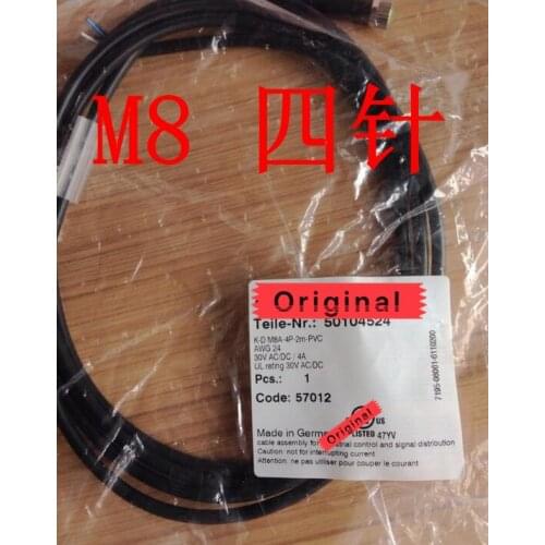 K-D M8A-4P-2M-PVC Leuze Cable 100% New Original replace KD U-M8-4A-V1-020