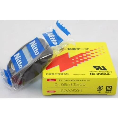 30Pcs/Lot Japan Nitoflon Adhesive Tap 903UL PTFE T0.08mm*W19mm*L10m Nitto Denko Tape Resistance Heat Sealed Seam Tape