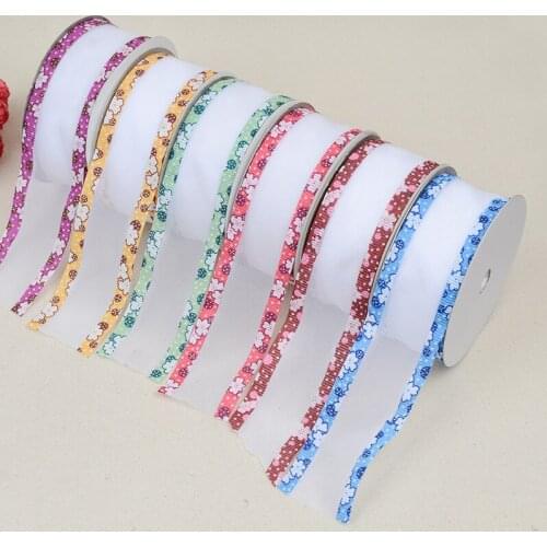 Organza Ribbon Printed Grosgrain Edge 38mm High Quality DIY Clothing Applique Gift Wrapping Hair Accessories BBXU-127