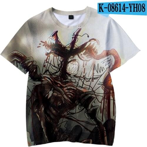 Hot Siren Head Print Children T-shirts Summer Casual T shirts Breathable Streetwear Kids T shirts 3D Personality Mens Tshirt