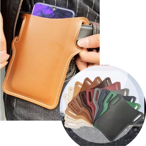 Fashion New Men Waist Pack Man Belt Bag Phone leather Pouch Bags Brand Design Fanny Pack For Iphone 11 Pocket Xiaomi