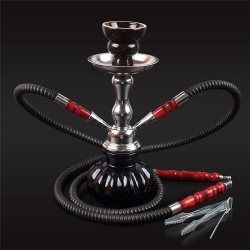 Portable Glass Hookah for Smoking Shisha Narguile Chicha Sheesha with Hose Bowl Water Pipe Hookahs Set Gadget for Man231