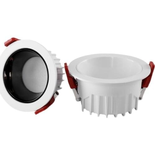 Anti-glare Recessed Ceiling Downlight lamp 7W 9W 15W 20W 35W 45W Dimmable cob led spot lights Ceiling Fixtures Lighting 85-265V