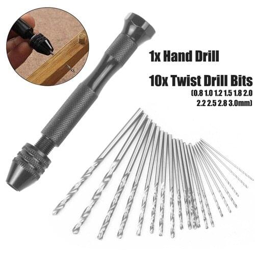 Twistdrill Handdrill Drilling hole Mini Aluminum Hand Drill With Twist Chuck 10 Keyless Drills Rotary Tools Twist