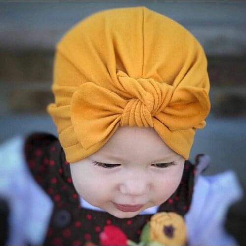 2019 Unisex Baby Beanie Cap Boy Girl Toddler Infant Children Milk Fiber Soft Cute Bow Hat Solid Lovely Gifts Fashion New Hot