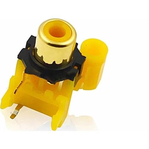 5pcs-100pcs AV Plug With Core Single Hole PCB Soldered Audio Video Jack Lotus RCA Connector Gold-plated AV-8.4-108