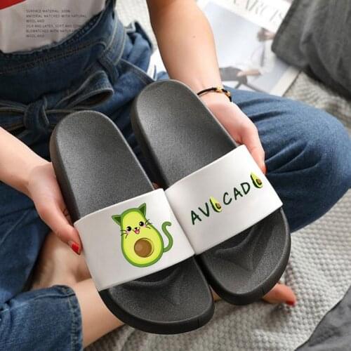 Slipper Women Unisex Home Indoor Bathroom Slippers Shoes Casual Slippers White Summer Soft Sole Flip Flops Cartoon Slippers