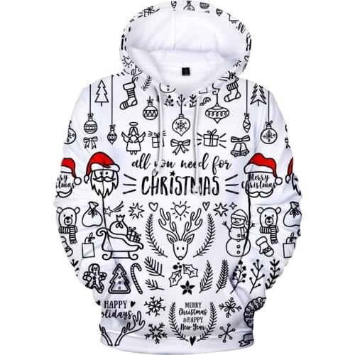 Popular 3D Merry Christmas Hoodies Sweatshirt Men Women pullovers Autumn Hip Hop Hoodie Fashion Boys Girls Casual Hooded