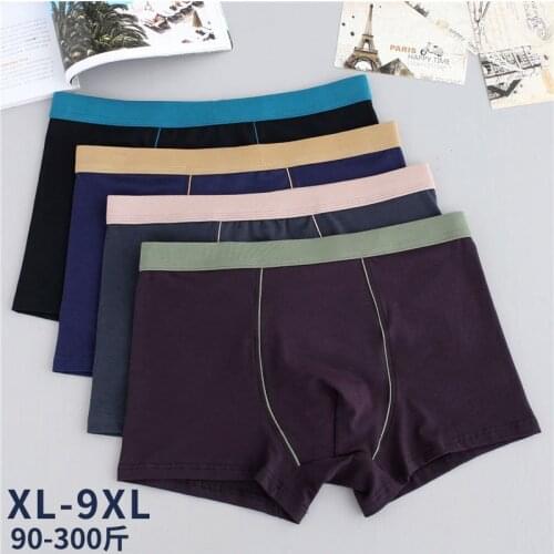 5 Packs Mens Boxer Underpants Shorts Breathable RC Cotton Underwear Bulge Pouch Under Pants Big Size Plus XL - 9XL