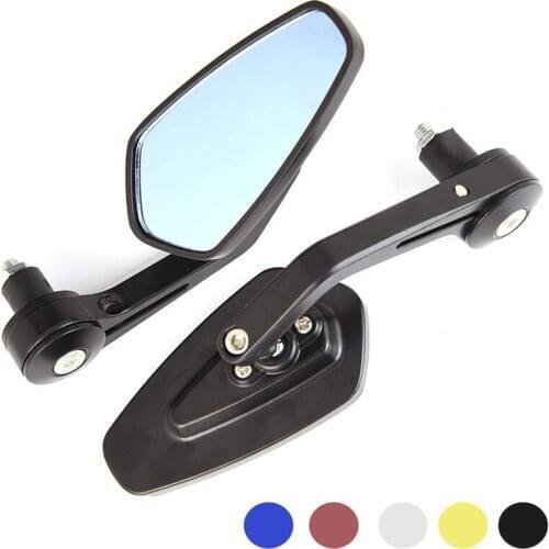 Universal Motorcycle 22mm Handlebar End Rearview Mirror Aluminum Alloy Mirror For Kawasaki Z900 Z1000 Honda CB650F Yamaha MT 07