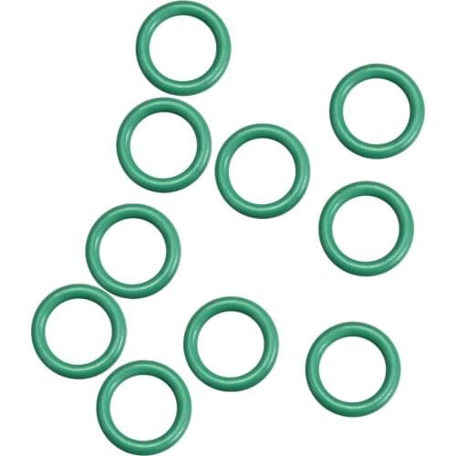 Uxcell 10Pcs Fluorine Rubber O Rings, 9.5mm OD, 6.5mm ID 1.5mm Width, Seal Gasket Green Prevent leaks in plumbing hydraulic