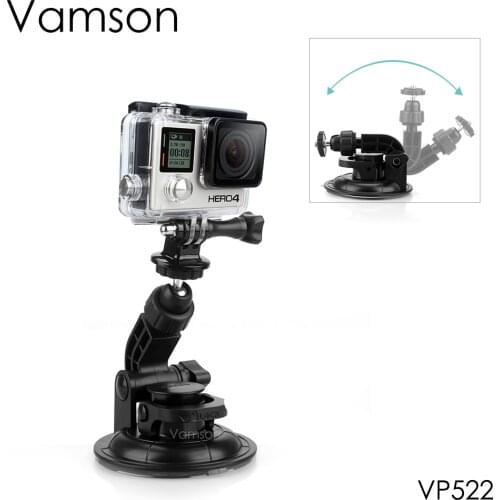 Vamson for GoPro Hero 7 6 5+9CM Diameter Car Suction Cup Tripod Base Mount Accessories for DJI OSMO Action for Xiaomi VP522