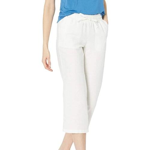 Women Capris Pants Female Summer 2021 Womens High Waist Pants Black Woman Candy Color Straight Calf-length Pants Plus Size