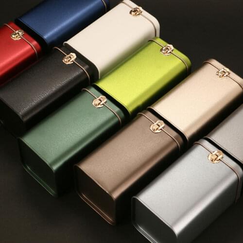 Tinplate Storage Bottles with Lock Metal Tea Can Storage Box Travel Sealed Portable Coffee Container Jewelry Candy Jar Organizer