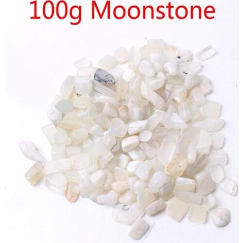 100g natural beautiful Moonstone Crystal Wholesale Quartz Gravel Treatment Collection Minerals