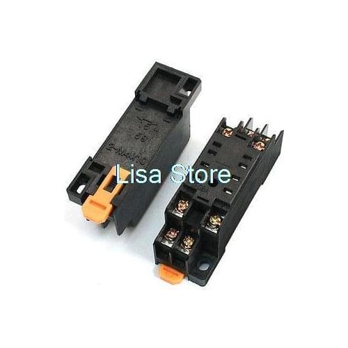 2pcs 8 Screw Terminal HH52P MY2 Power Relay Socket Base Holder PYF08A