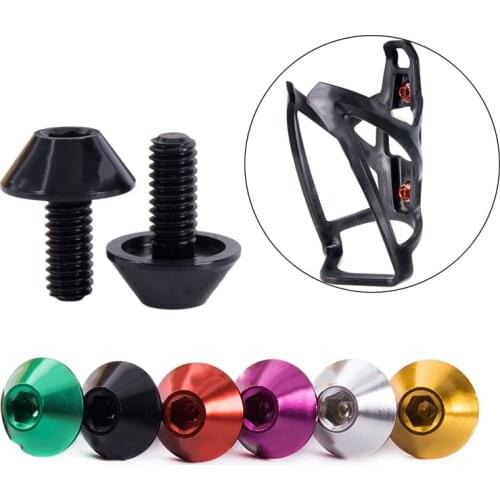 2PCs Bicycle Mountain Bike Bottle Cage Bolts Components Outdoor Cycling Stem Top Cap Mushroom Head Type Screw Fasteners Part