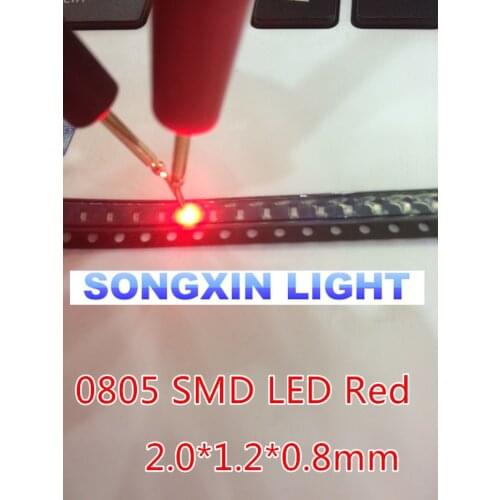 3000pcs 2012 LED SMD 0805 Red Diodes LED 0805 SMD Diode 0805 smd led Red light-emitting diode 620-625nm